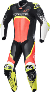 ALPINESTARS GP Tech Suit v4 - Black/Red Fluorescent/Yellow Fluorescent - US 40 / EU 50 3156822-1355-50