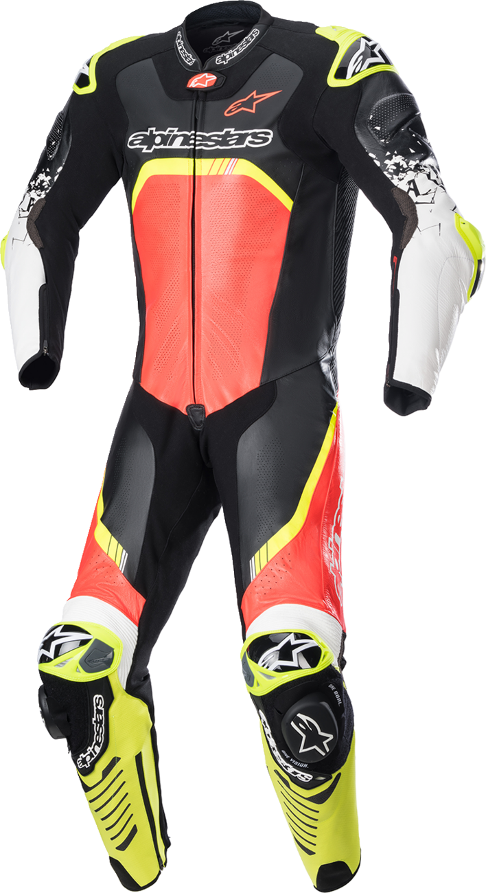 ALPINESTARS GP Tech Suit v4 - Black/Red Fluorescent/Yellow Fluorescent - US 48 / EU 58 3156822-1355-58