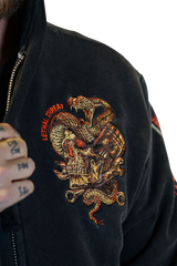 LETHAL THREAT Venom & Velocity Zip-Up Hoodie - Black - 3XL HD84075XXXL