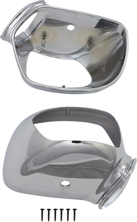 Parts Unlimited Mirror Housings - Chrome 45-1232