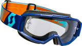 SCOTT Split OTG Goggles - Royal Blue/Orange - Clear Works 2855377436113