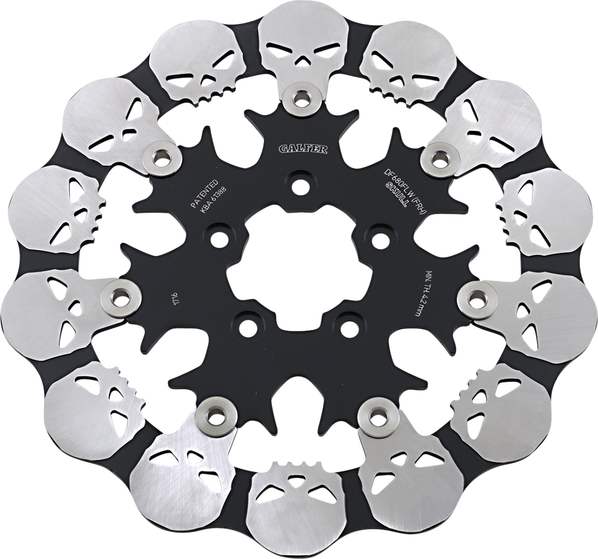 GALFER Skull Front Rotor Floating Mount 11.5" DAIMETER  DF680FRH