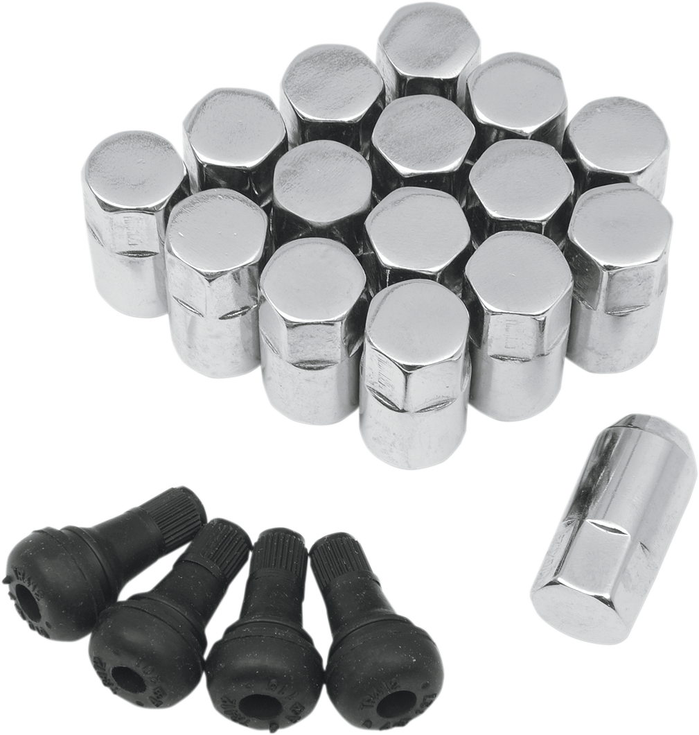 MOOSE UTILITY Lug Nut - 10 mm x 1.25 - Chrome - 16 Pack SP300MO208