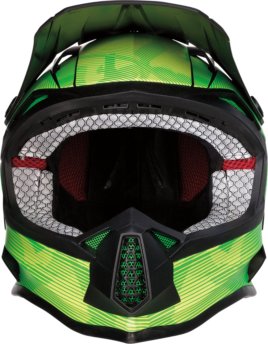 MOOSE RACING Youth F.I. Helmet - Agroid Camo - MIPS® - Yellow/Green - Large 0111-1525