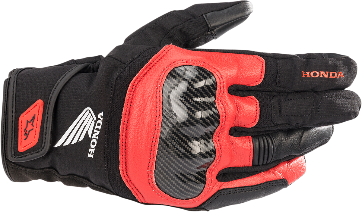 ALPINESTARS Honda SMX Z Drystar® Gloves - Black/Bright Red - Small 3527321-1303-S