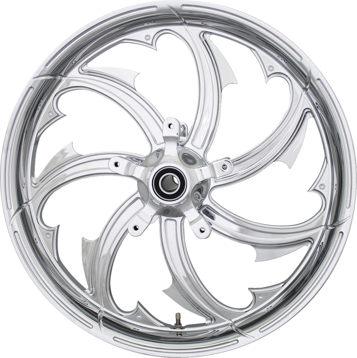 COASTAL MOTO Front Wheel - Fury - Dual Disc/ABS - Chrome - 21"x3.25" - FL FRY-213-CH-ABST