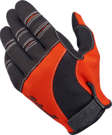 BILTWELL Moto Gloves - Orange/Black - Large 1501-0106-004