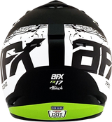 AFX FX-17Y Helmet - Attack - Matte Black/Green - Medium 0111-1418