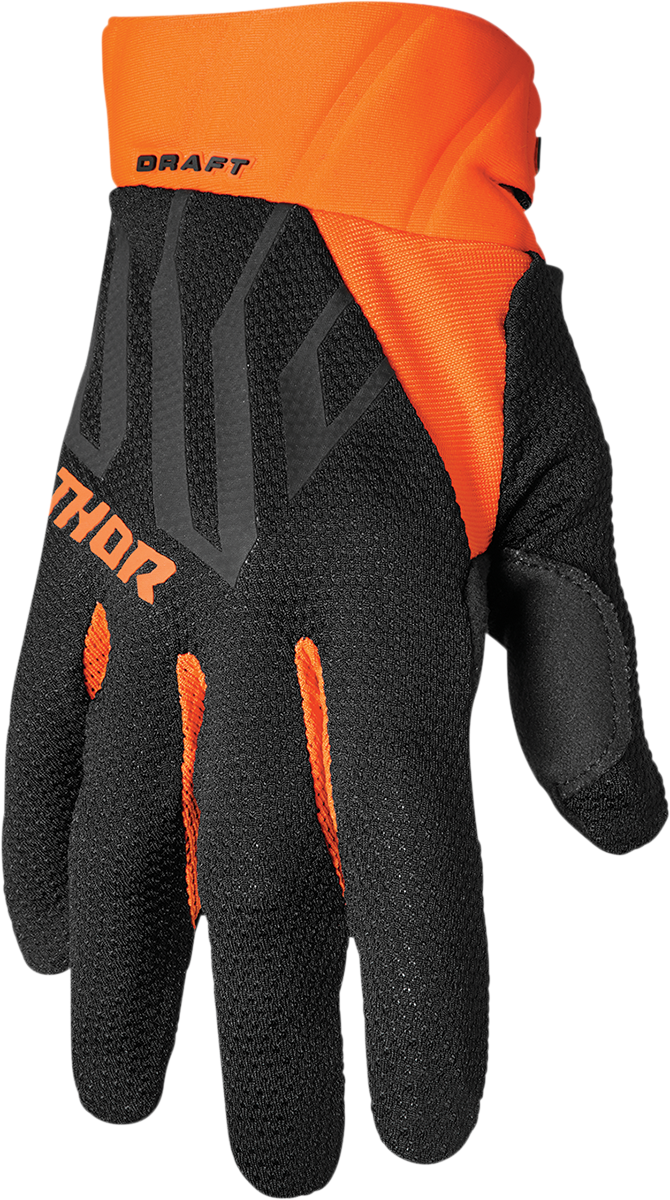 THOR Draft Gloves - Black/Orange - Medium 3330-6808