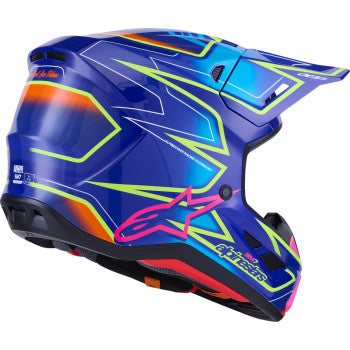ALPINESTARS SM7 Helmet - Cast - Gloss/Blue/Pink/Yellow Fluo - 2XL 8302626-7254-XXL