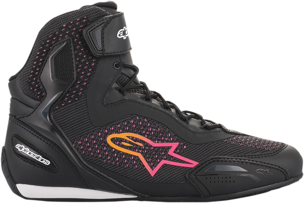 ALPINESTARS Stella Faster-3 Rideknit Shoes - Black/Yellow/Pink - US 6 251052014396