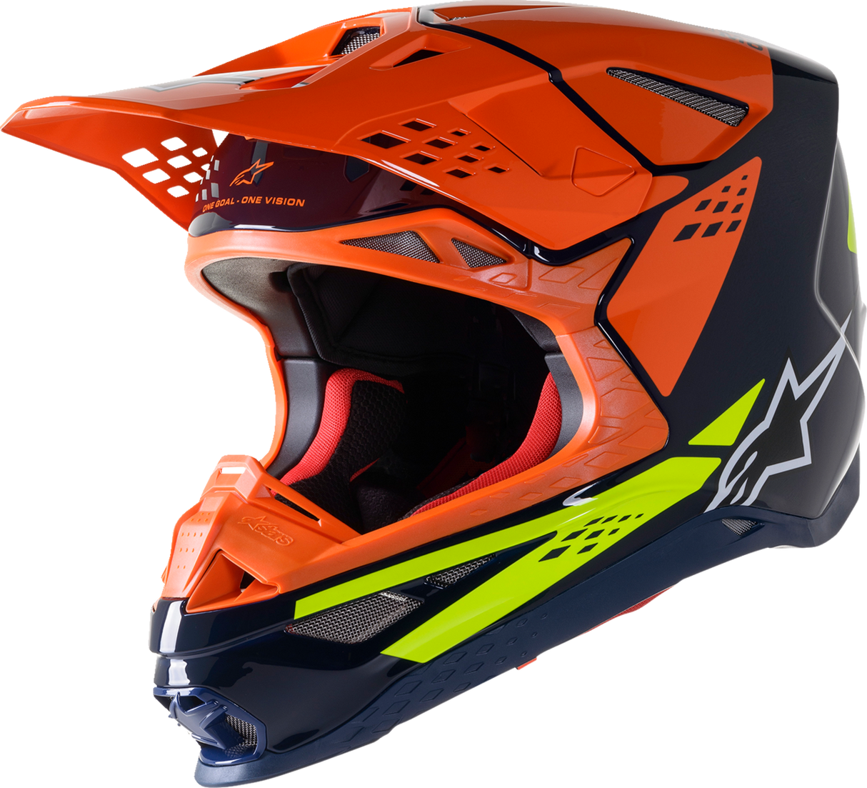 ALPINESTARS Supertech M8 Helmet - Factory - Blue/Orange/Yellow - Large 8302922-7445-LG