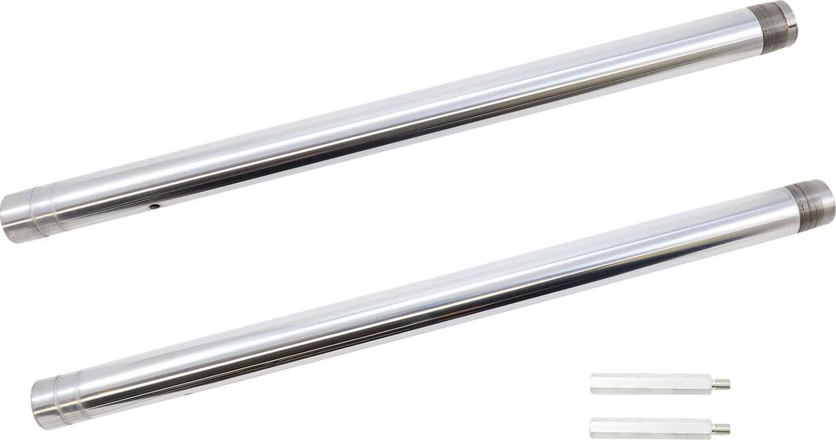 CUSTOM CYCLE ENGINEERING Hard Chrome Inverted Fork Tubes - 43 mm - +4" Length 710111