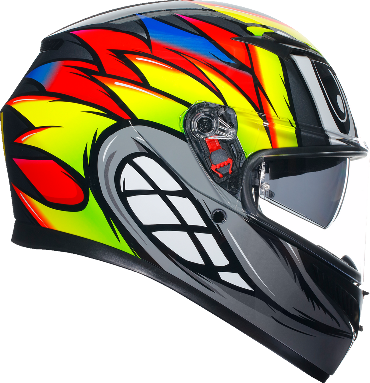 AGV K3 Helmet - Birdy 2.0 - Gray/Yellow/Red - Large 2118381004012L