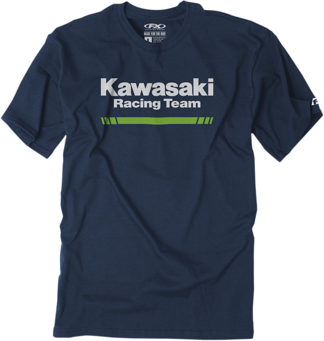 FACTORY EFFEX Kawasaki Stripes T-Shirt - Navy - Large 22-87104