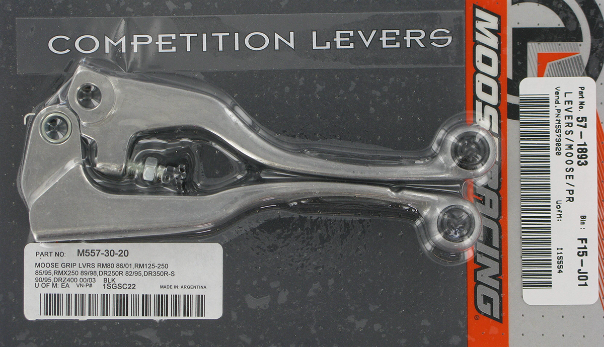 MOOSE RACING Lever Set - Competition - Black 1SGSC22