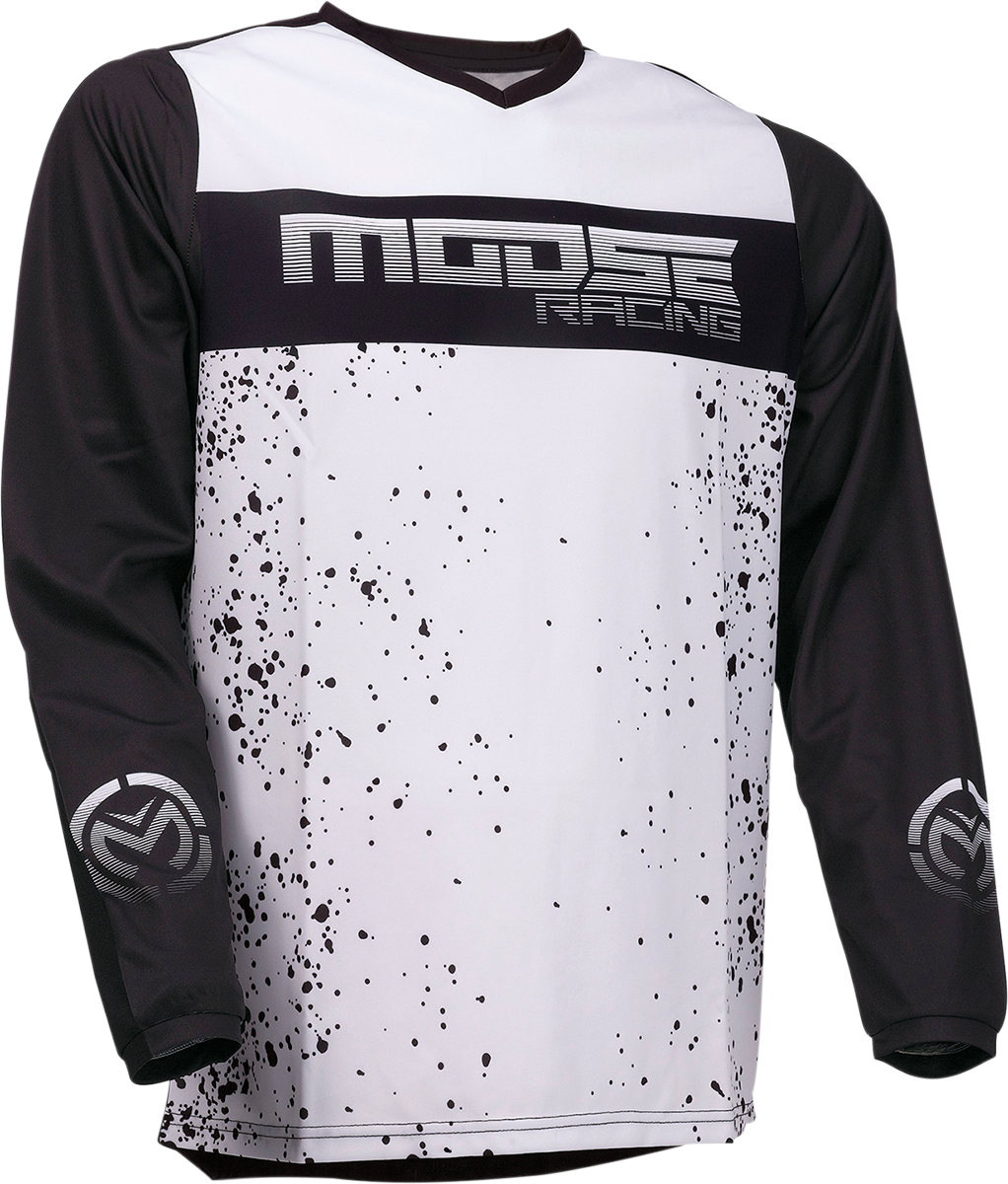 MOOSE RACING Qualifier Jersey - Black/White - 4XL 2910-6619