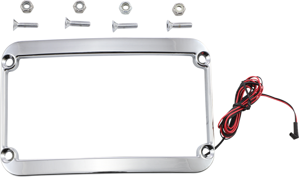 KLOCK WERKS Lighted License Plate Frame - Chrome KWS-01-0088-C