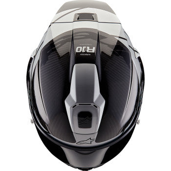 IN STOCK ALPINESTARS Supertech R10 Helmet - Element - Carbon/Silver/Black - XL 8200324-1368-XL