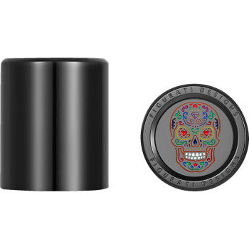 FIGURATI DESIGNS Docking Cover - Short - Black - Sugar Skull  FD30-DC-25-30-BLK