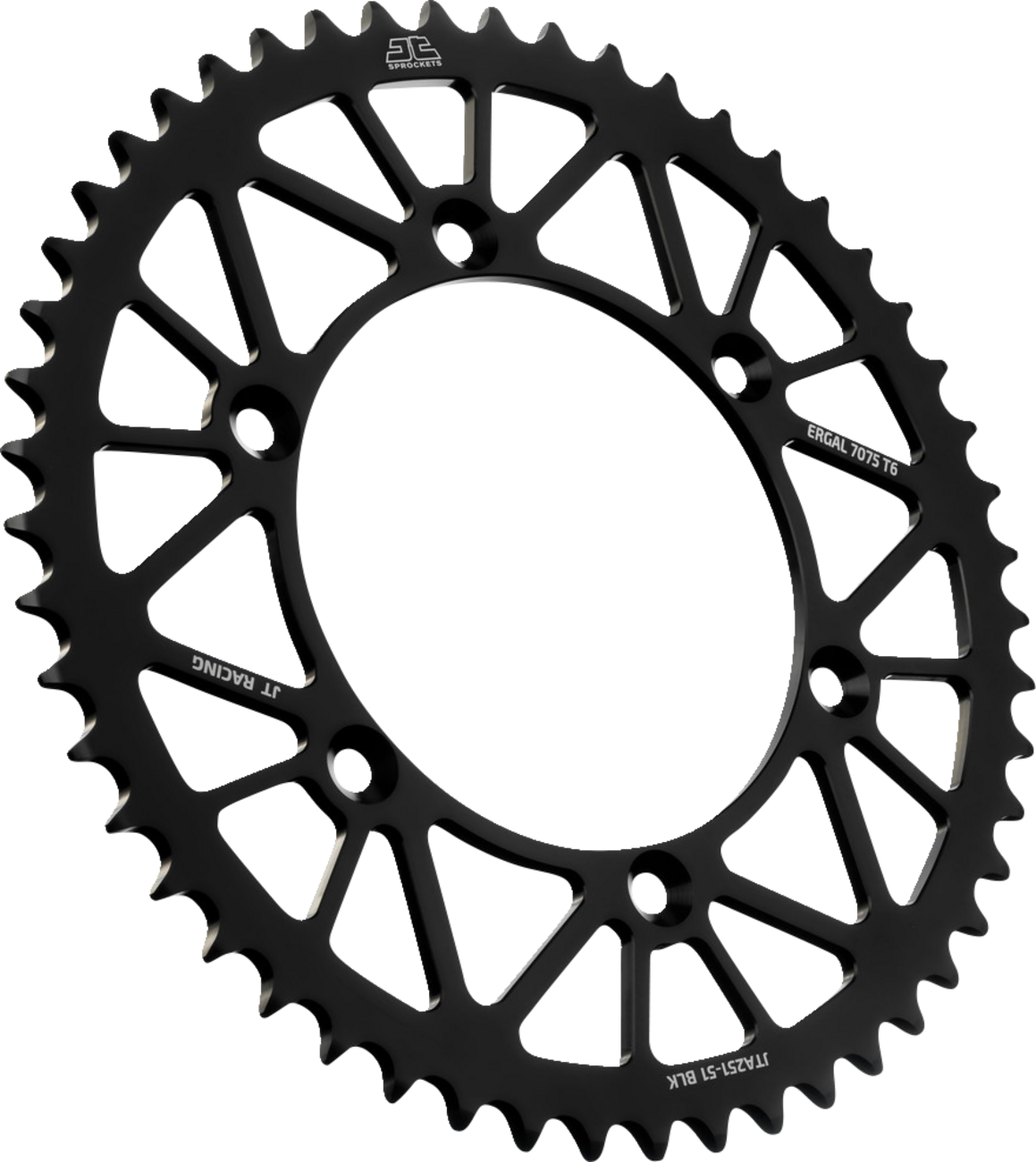 JT SPROCKETS Rear Sprocket - Black - 51 Tooth - Yamaha JTA251.51BLK