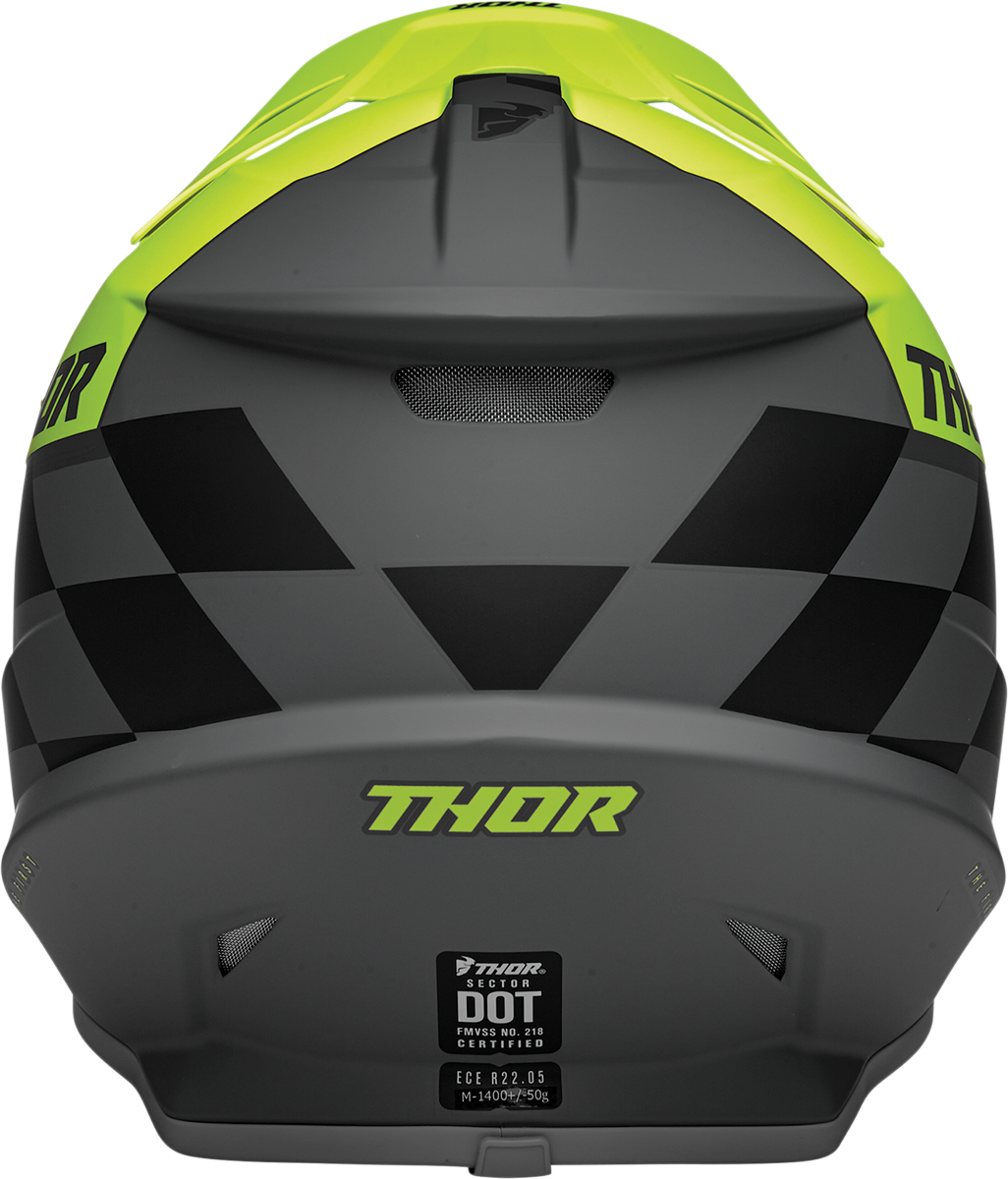 THOR Sector Helmet - Birdrock - Gray/Acid - Medium 0110-7362