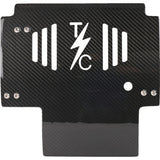THRASHIN SUPPLY CO. Skid Plate - Carbon Fiber/Gloss - With Gold Brackets - FLHX/FLTRX TSC-3034-5