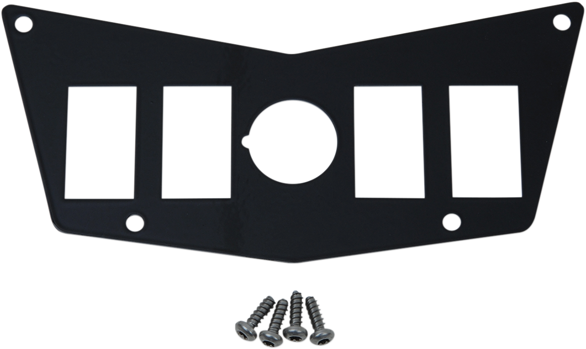 MOOSE UTILITY Dash Plate - 4 Switch - Black 100-4390-PU