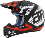 AFX FX-17Y Helmet - Attack - Matte Black/Red - Large 0111-1404