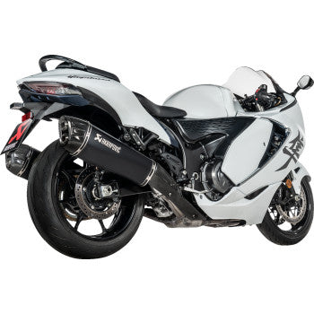 AKRAPOVIC Slip-On Line Mufflers - Titanium Black - Suzuki GSX-1300R Hayabusa S-S13SO4-HRAATBL/1