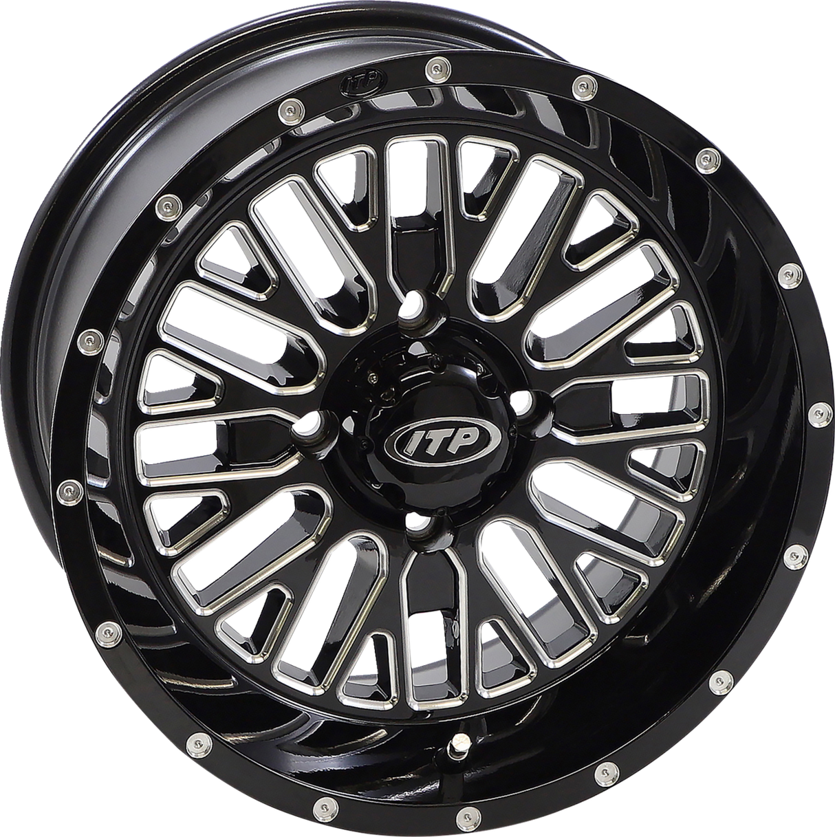 ITP Wheel - Momentum - Front/Rear - Black/Milled - 14x7 - 4/110 - 4+3 (+10 mm) 1422734731B