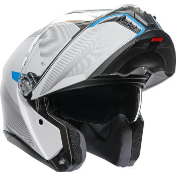 AGV Tourmodular Helmet - Frequency - Light Gray/Blue - 2XL 211251F2OY00616