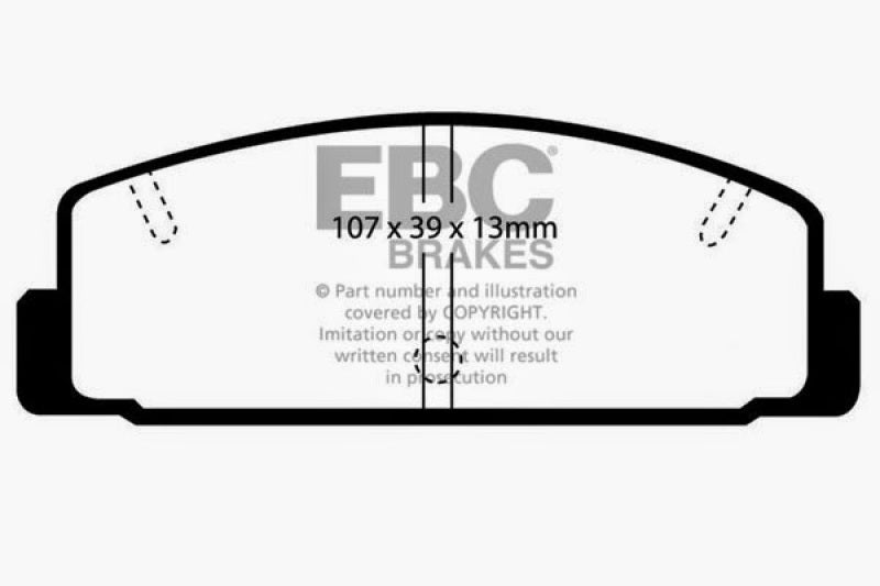 EBC 03-04 Mazda Protege 2.0 Turbo (Mazdaspeed) Greenstuff Rear Brake Pads DP2729