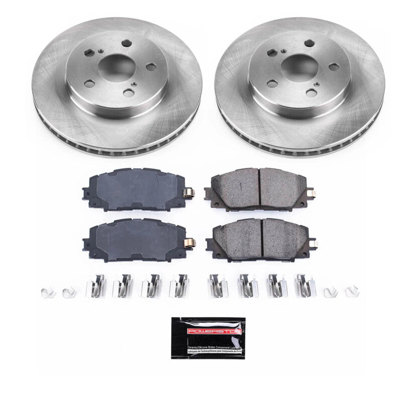 Power Stop 17-19 Toyota Prius Prime Front Semi-Coated Rotor Kit