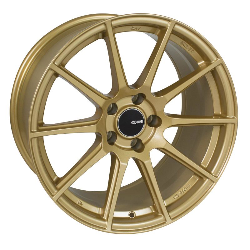 Enkei TS10 18x8 45mm Offset 5x100 Bolt Pattern 72.6mm Bore Dia Gold Wheel 499-880-8045GG