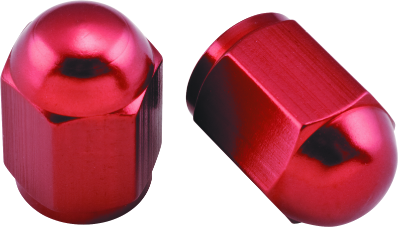 BikeMaster Valve Caps Aluminum (6 Pair) - Red 151689