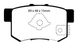 EBC 10-12 Acura RDX 2.3 Turbo Yellowstuff Rear Brake Pads DP41193/2R