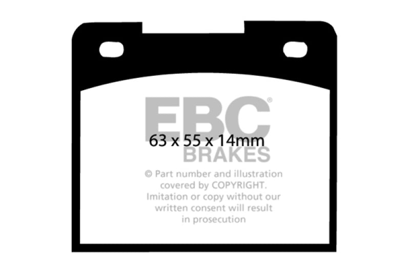 EBC 66-68 Volvo 140 1.8 Redstuff Rear Brake Pads DP3114C