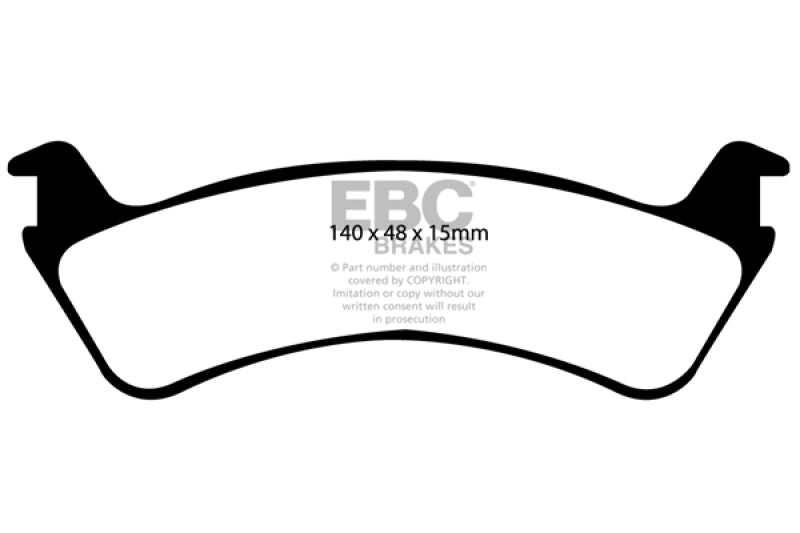 EBC 00-02 Ford Explorer Sport 4.0 2WD (Phenolic PisTons) Ultimax2 Rear Brake Pads