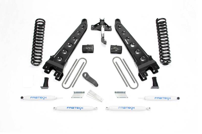 Fabtech 17-21 Ford F250/F350 4WD Diesel 6in Rad Arm Sys w/Coils & Perf Shks K2218