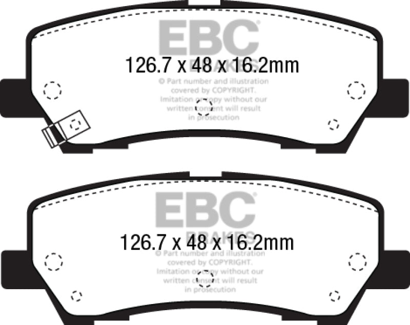 EBC 2015+ Ford Mustang 5.0L (w/Performance Package) Bluestuff Rear Brake Pads DP53043NDX