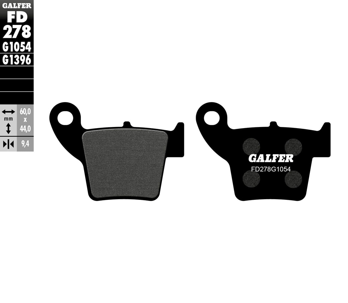 GALFER Brake Pads Semi Metallic Fd278g1054 FD278G1054