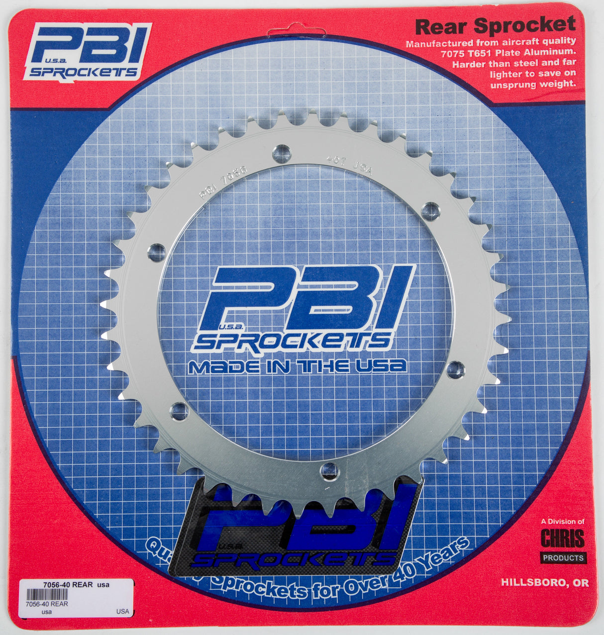 PBIRear Sprocket Aluminum 40t-520 Yam7056-40-3