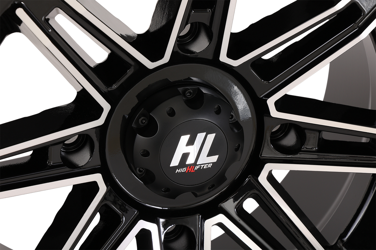 HIGH LIFTER Wheel - HL22 - Front/Rear - Gloss Black w/Machined - 14x7 - 4/156 - 4+3 (+10 mm) 14HL22-1156