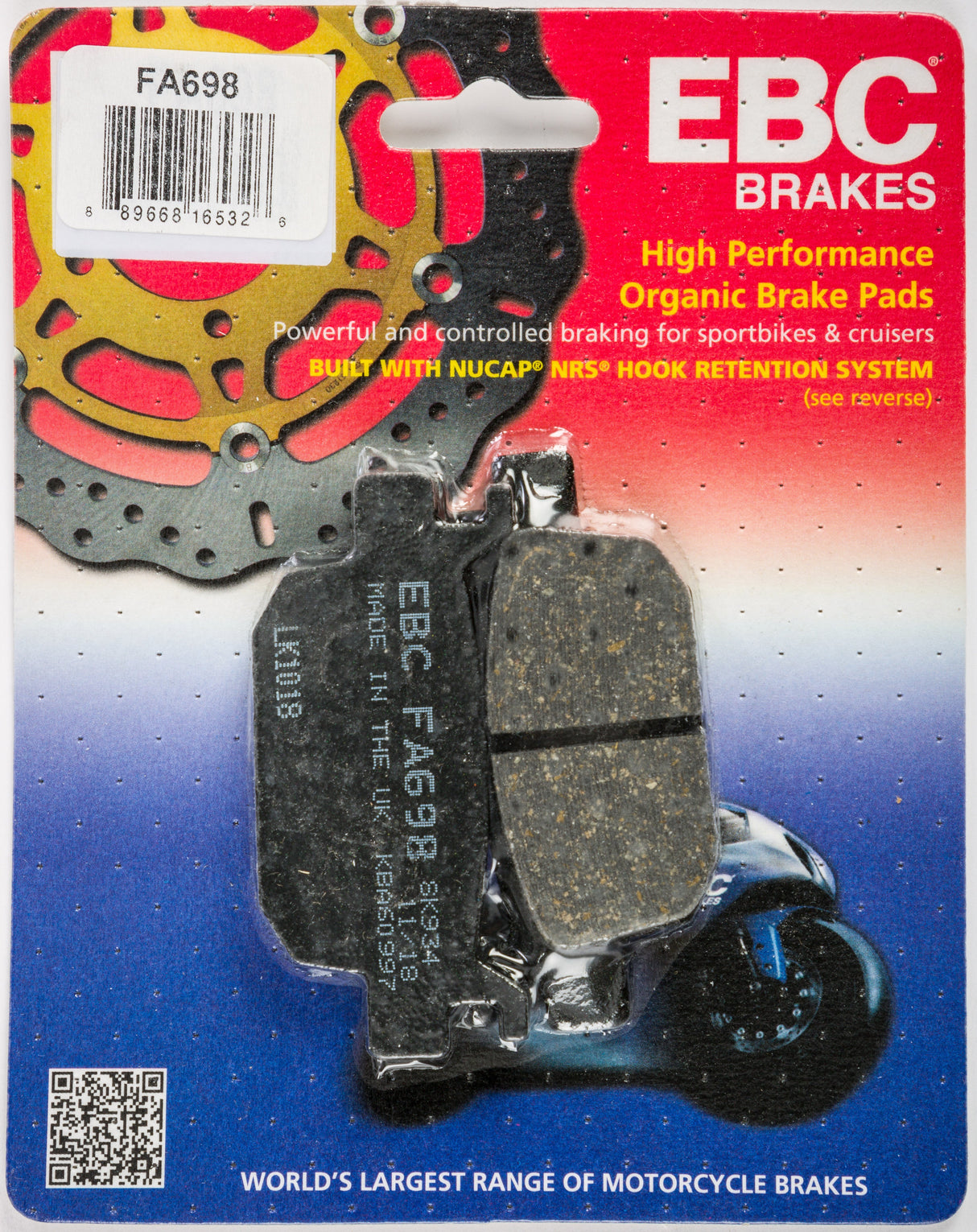 EBC Brake Pads Fa698 Organic FA698