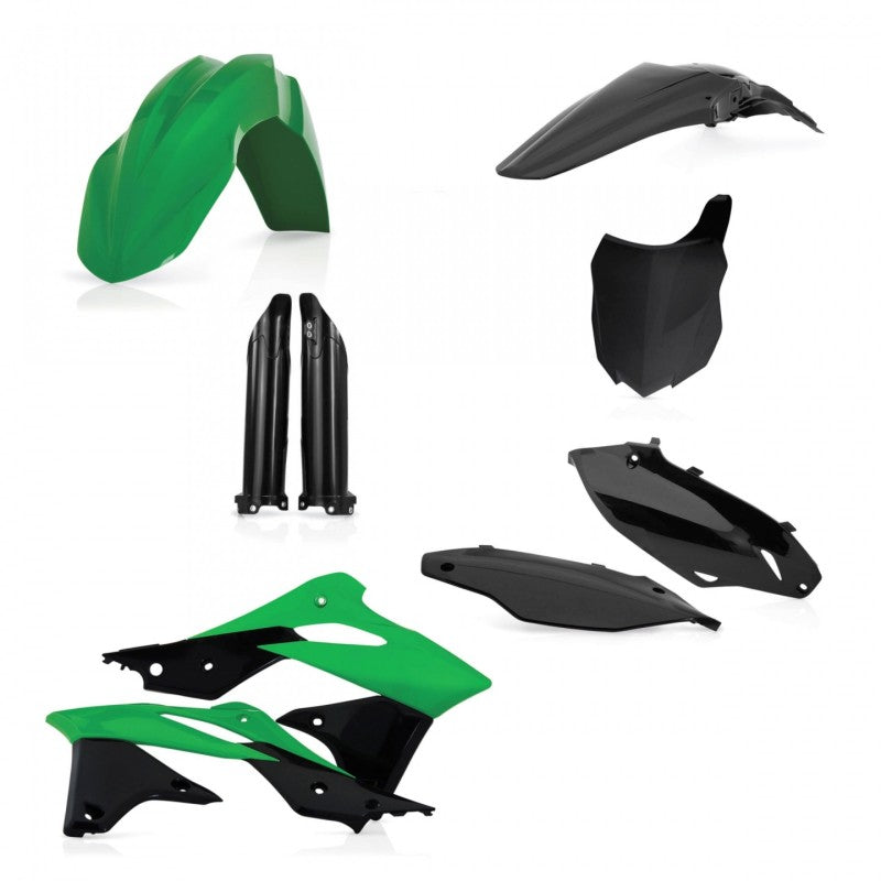 Acerbis 13-16 Kawasaki KX250F Full Plastic Kit - Green/Black Original 13