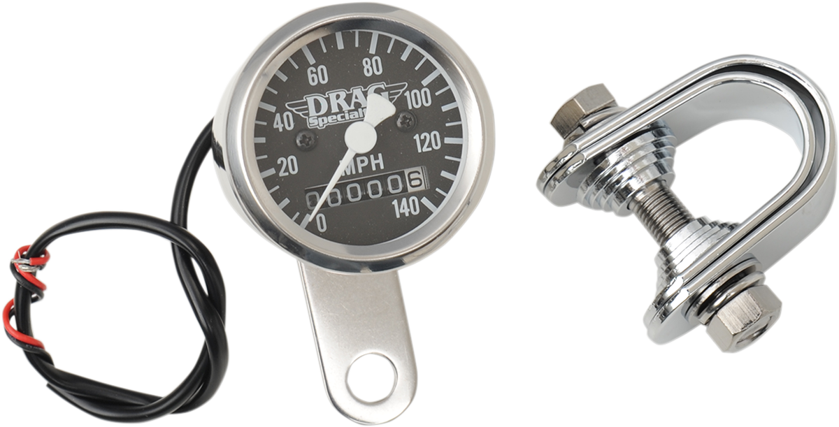 DRAG SPECIALTIES Speedometer - Black - 2:1 Ratio - 1-7/8" 21-6961DS-BX15A