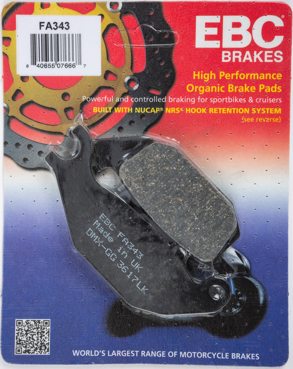 EBC Brake Pads Organic FA343