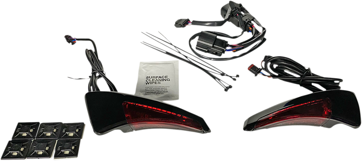 CUSTOM DYNAMICS Sequential Tour Pak Seat Back Rest LED Lights - Black/Red - CVO CD-TPBR-14BCMRB