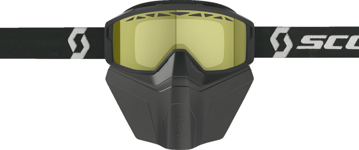 SCOTT Primal Safari Facemask Snow Goggle - Black/White - Yellow 278608-1007029